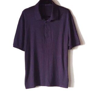 Elie Tahari Silk Cotton Polo XL Purple
